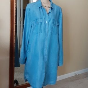 Long denim shirt